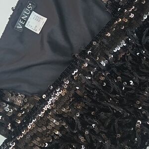 VENUS Top Sparkling Black Sequin